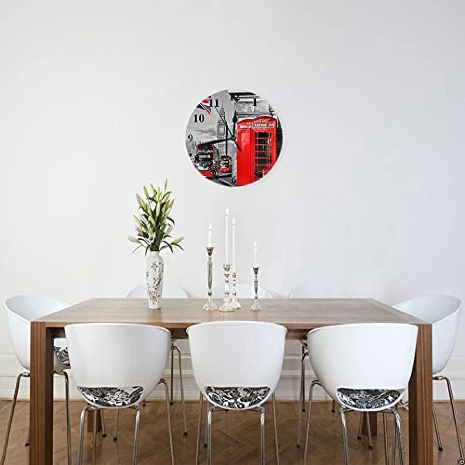 Amazon.co.jp: ロンドンのシンボル壁掛け時計ビッグベンダブルデッカー